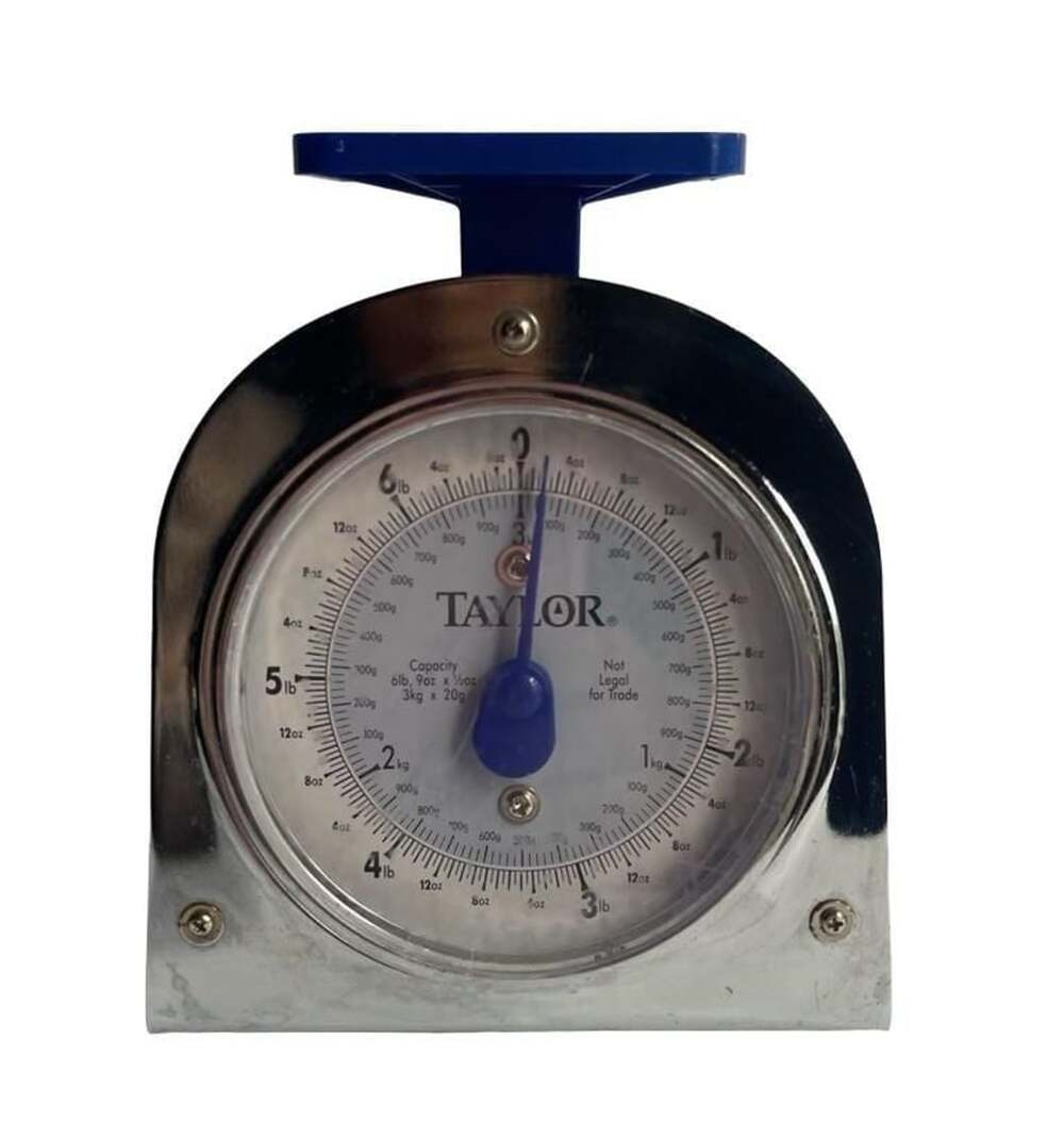 Taylor Vintage Mechanical Blue and Chrome Food Kitchen Scale 3kg / 6lb Capacity